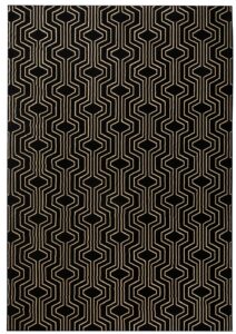 Černý vzorovaný koberec Bold Monkey Swinging Lines 200x300 cm Bold Monkey