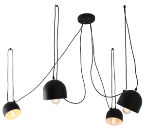 Nordic Design Černé kovové závěsné světlo Pop 4 Nordic Design