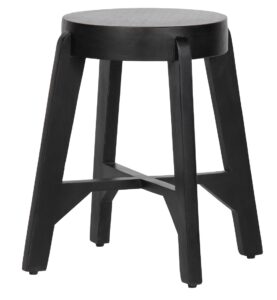Hoorns Černá dřevěná barová stolička Mallory 48 cm Hoorns