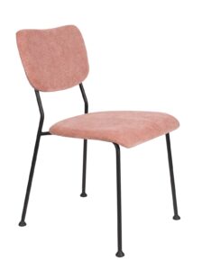 Růžová látková jídelní židle ZUIVER BENSON Zuiver
