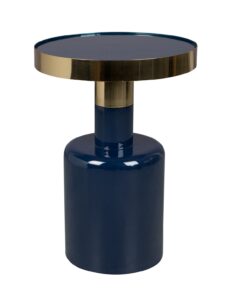 Tmavě modrý kovový odkládací stolek ZUIVER GLAM 51 cm Zuiver