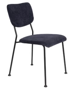 Tmavě modrá látková jídelní židle ZUIVER BENSON Zuiver