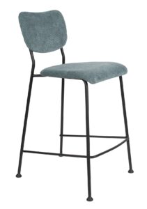 Modrošedá látková barová židle ZUIVER BENSON 92 cm Zuiver