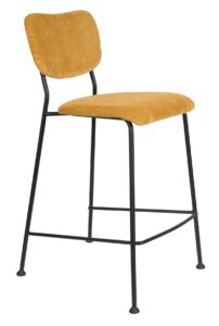 Okrová látková barová židle ZUIVER BENSON 92 cm Zuiver