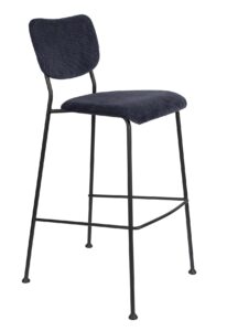 Tmavě modrá látková barová židle ZUIVER BENSON 102