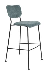 Modrošedá látková barová židle ZUIVER BENSON 102