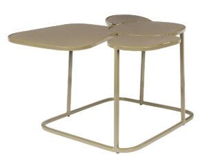 Hnědý smaltovaný konferenční stolek ZUIVER MOONDROP MULTI 59