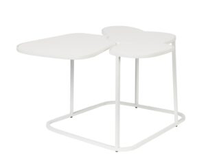 Bílý smaltovaný konferenční stolek ZUIVER MOONDROP MULTI 59