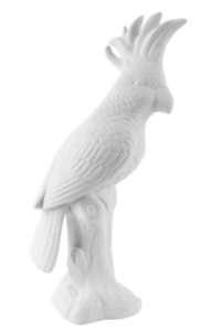 Time for home Bílá keramická dekorativní soška Bird K Time for home