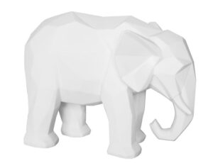 Time for home Bílá dekorativní soška Origami Elephant Time for home