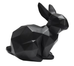 Time for home Černá dekorativní soška Origami Bunny Time for home