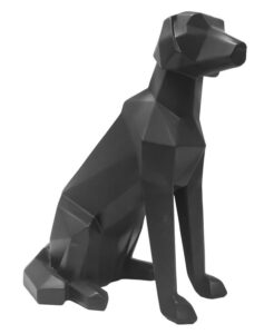 Time for home Černá dekorativní soška Origami Dog S Time for home