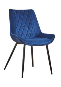 Concept design Nebesky modrá sametová jídelní židle Calista Concept design