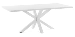 Bílý jídelní stůl LaForma Arya 160 x 100 cm s kovovou podnoží LaForma