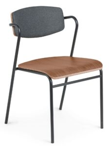 Tmavě šedá dřevěná jídelní židle LaForma Casper LaForma