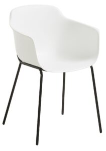 Bílá plastová jídelní židle LaForma Khasumi LaForma