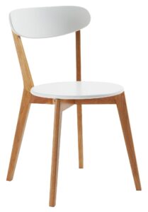 Bílá dřevěná jídelní židle LaForma Luana LaForma