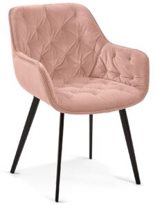 Růžová sametová jídelní židle LaForma Mulder LaForma