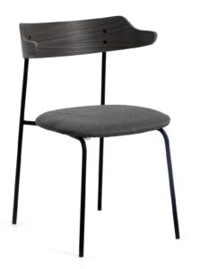 Tmavě šedá dřevěná jídelní židle LaForma Olympia LaForma