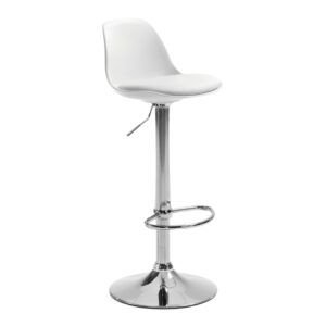 Bílá koženková barová židle LaForma Orlando 60/82 cm LaForma