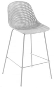 Bílá plastová barová židle LaForma Quinby LaForma