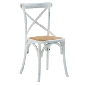 Bílá dřevěná jídelní židle LaForma Silea LaForma