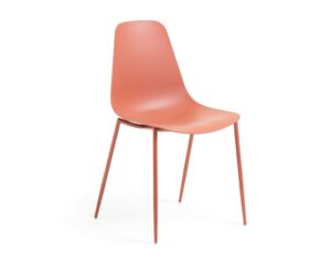 Oranžová plastová jídelní židle LaForma Wassu LaForma
