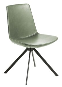 Zelená kožená jídelní židle LaForma Zast LaForma