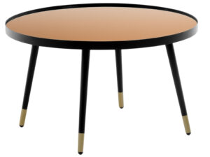 Černo-zlatý skleněný konferenční stolek LaForma Dila 80 cm LaForma