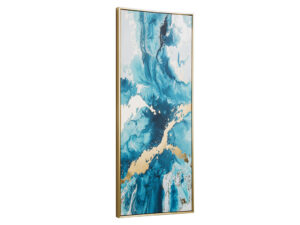 Modro zlatý abstraktní obraz LaForma Iconic 50x120 cm LaForma