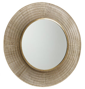 Kulaté mosazné zrcadlo LaForma Plax 80 cm LaForma