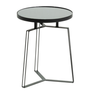 Černý skleněný odkládací stolek LaForma RADLER 40 cm LaForma