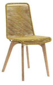 Hořčicově žlutá pletená jídelní židle LaForma Glendon LaForma