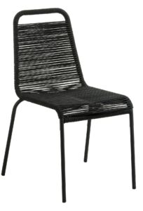 Černá pletená jídelní židle LaForma Glenville LaForma