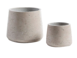 Set dvou šedých betonových květináčů LaForma Lux II. LaForma
