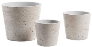 Set tří šedých betonových květináčů LaForma Lux I. LaForma