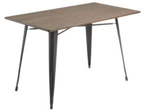 Hnědý jídelní stůl s kovovou podnoží LaForma Malibu 150x80 cm LaForma