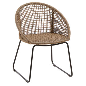 Béžová pletená zahradní židle LaForma Sandrine LaForma