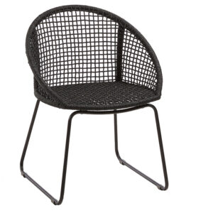 Černá pletená zahradní židle LaForma Sandrine LaForma