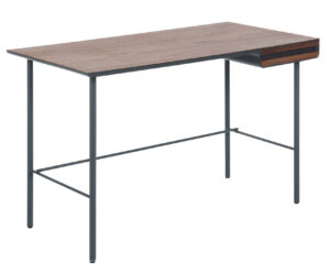 Grafitově černý dřevěný pracovní stůl LaForma Mahon 120x60 cm LaForma