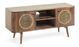 Přírodní dřevěný televizní stolek LaForma Geraldine LaForma