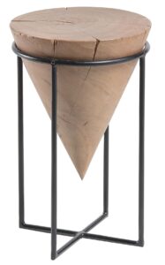 Dřevěný akátový kulatý odkládací stolek LaForma Jayd 31 cm LaForma