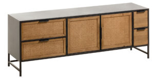 Černý dřevěný TV stolek LaForma Kyoko 150 x 40 cm LaForma