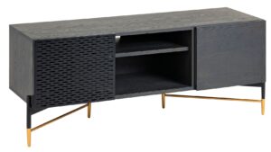 Černý dřevěný TV stolek LaForma Norfort 140x56 cm LaForma