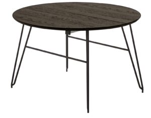 Tmavě hnědý dřevěný rozkládací stůl LaForma Norfort 120-200x120 cm LaForma