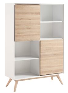 Bílá dřevěná knihovna LaForma Quatre 104 x 40 cm LaForma