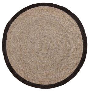 Přírodní jutový koberec LaForma Samy 150 cm s černým detailem LaForma