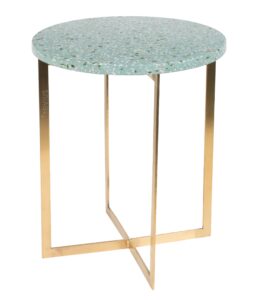 Zelený kulatý stolek ZUIVER LUIGI ROUND 40 cm Zuiver