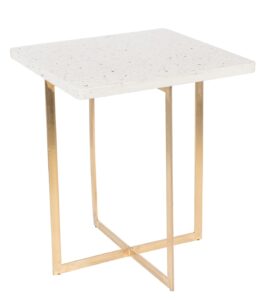 Bílý stolek ZUIVER LUIGI SQUARE 40 x 40 cm Zuiver