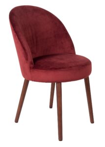 Červená sametová židle DUTCHBONE Barbara Dutchbone